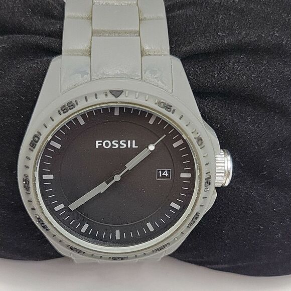 FOSSIL PR5440 Men's Silicone Analog Black Dial Quartz Genuine Wrist Watch BC28 - Picture 1 of 11